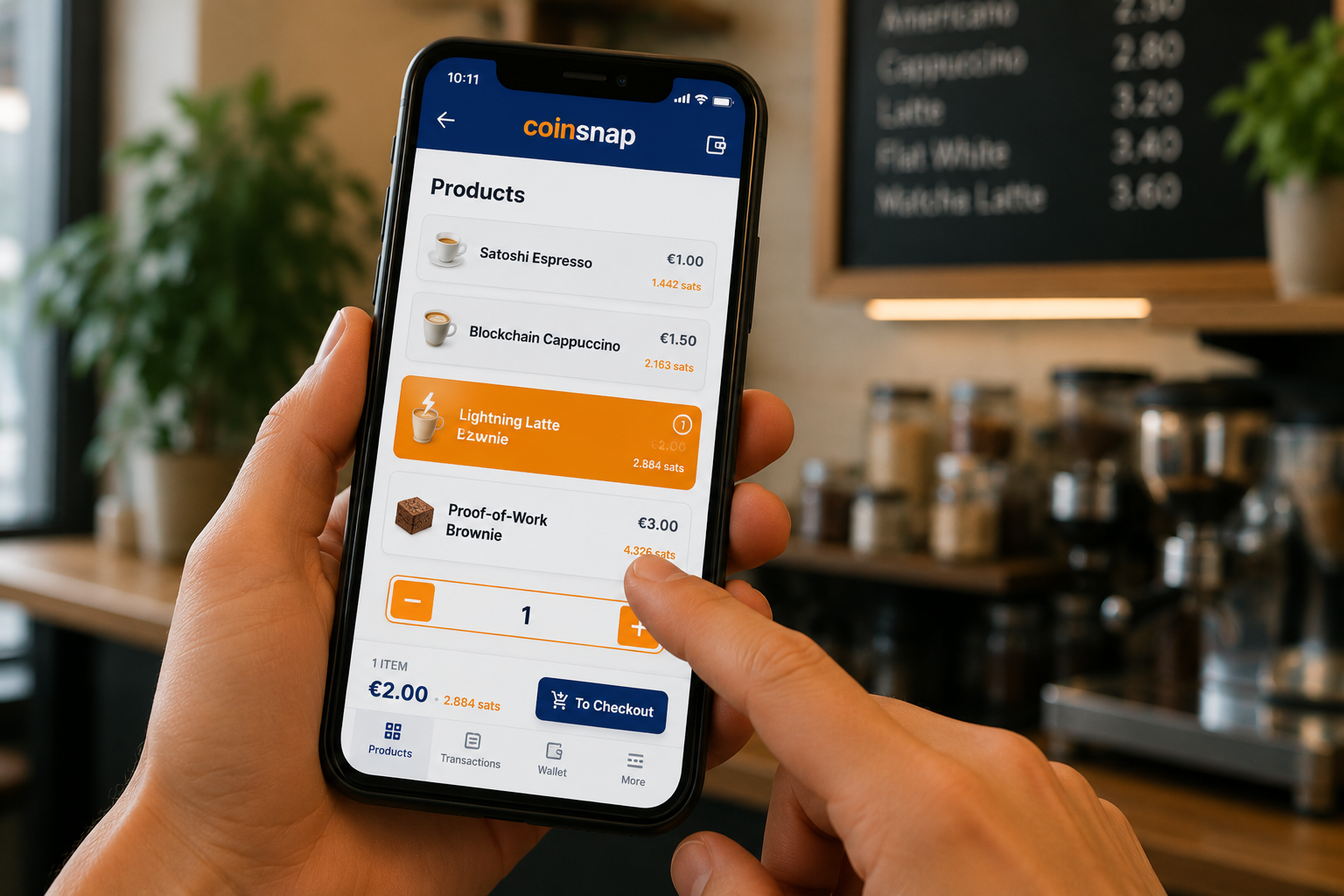 Coinsnap Point-of-Sale Wallet in Practice